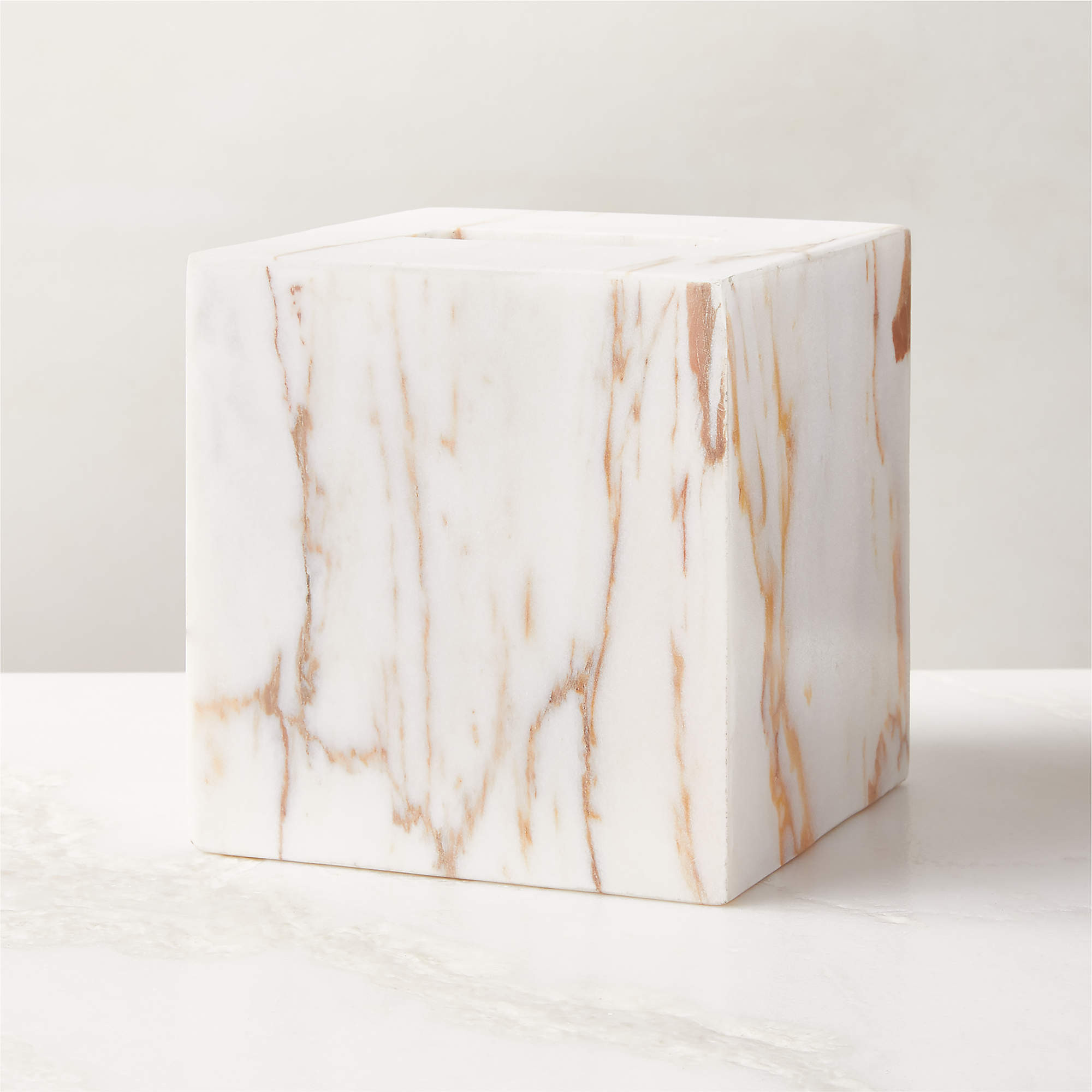 Ramsey Calacatta Gold Marble Vanity Tray + Reviews | CB2 | CB2
