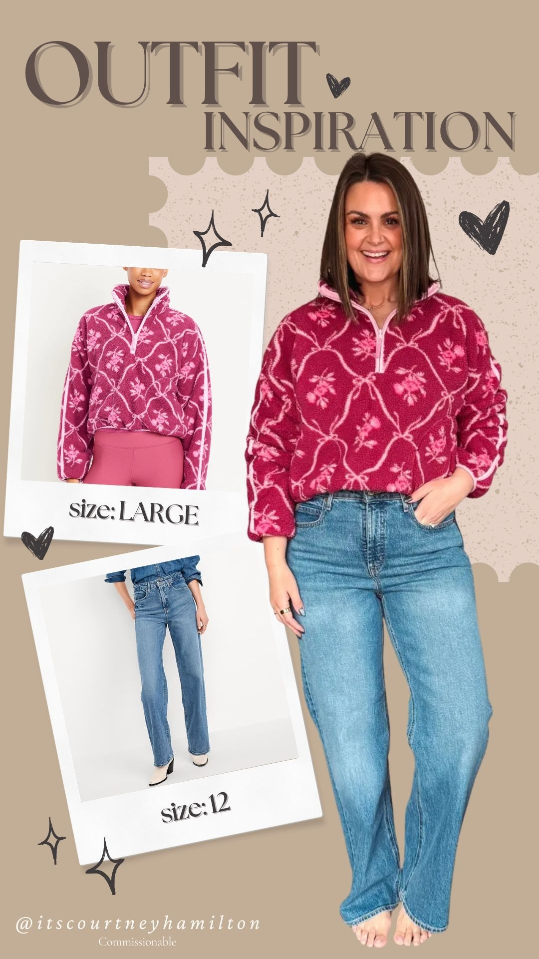 Outfit Inspiration for Valentine's Day💞  Wearing a large in the sweater and a 12 in the jeans!

winter fashion, casual outfit, old navy, new arrivals, denim, midsize fashion, watchnow, new arrivals, courtney hamilton 

 #LTKValentine #LTKootd #LTKSeasonal