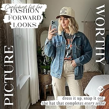 Funky Junque Vintage Canvas Snapback Hat - Adjustable 2 Tone Cap for Men Women - Put It On My, Co... | Amazon (US)