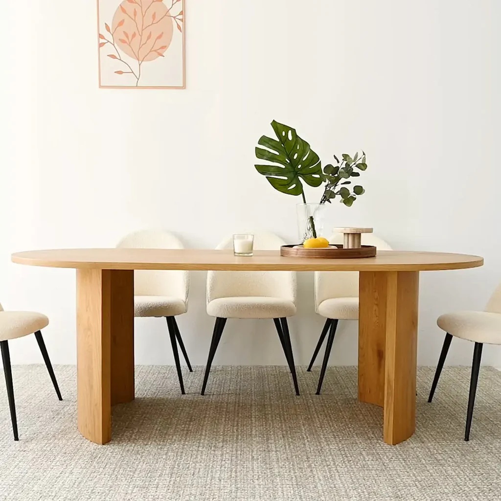 Dwen 79" Modern Large Oval Dining Table | Pop Maison