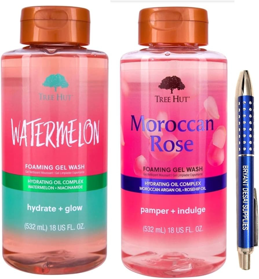 Tree Hut Watermelon Foaming Gel Body Wash - 18 fl oz Moroccan Rose Foaming Gel Body Wash - 18 fl ... | Amazon (US)