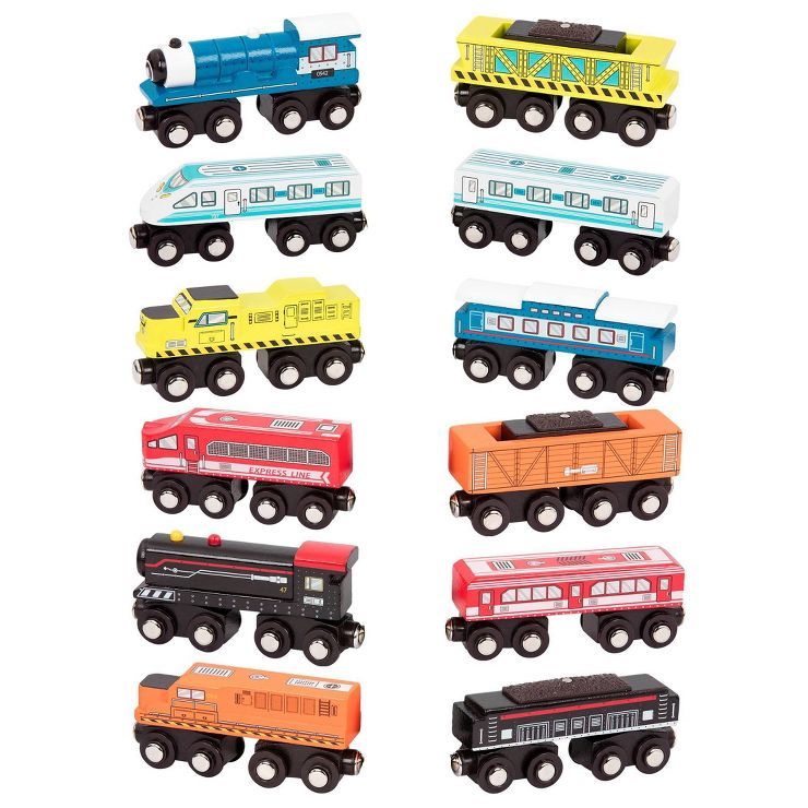 B. toys Wooden Toy Trains - 1 of 12 SURPRISE! - Wood &#38; Wheels | Target