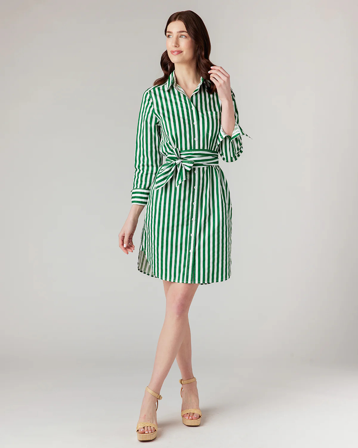 Retro Stripe Sophia Shirtdress | Katie Kime Inc