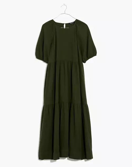 Lightspun Short-Sleeve Cattail Tiered Dress | Madewell
