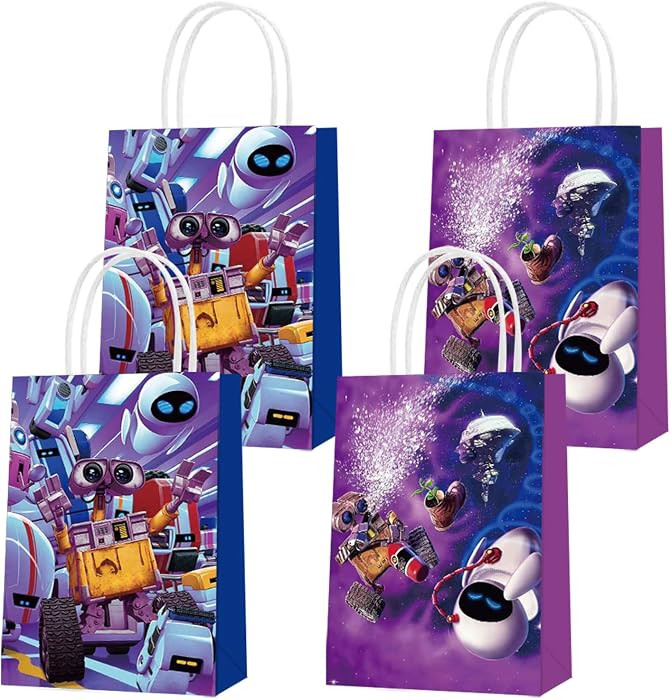KGNZUIZIU 16 Pack Walle Party Gift Bags Decorations, Birthday Party Favors Treat Candy Goodie Bag... | Amazon (US)