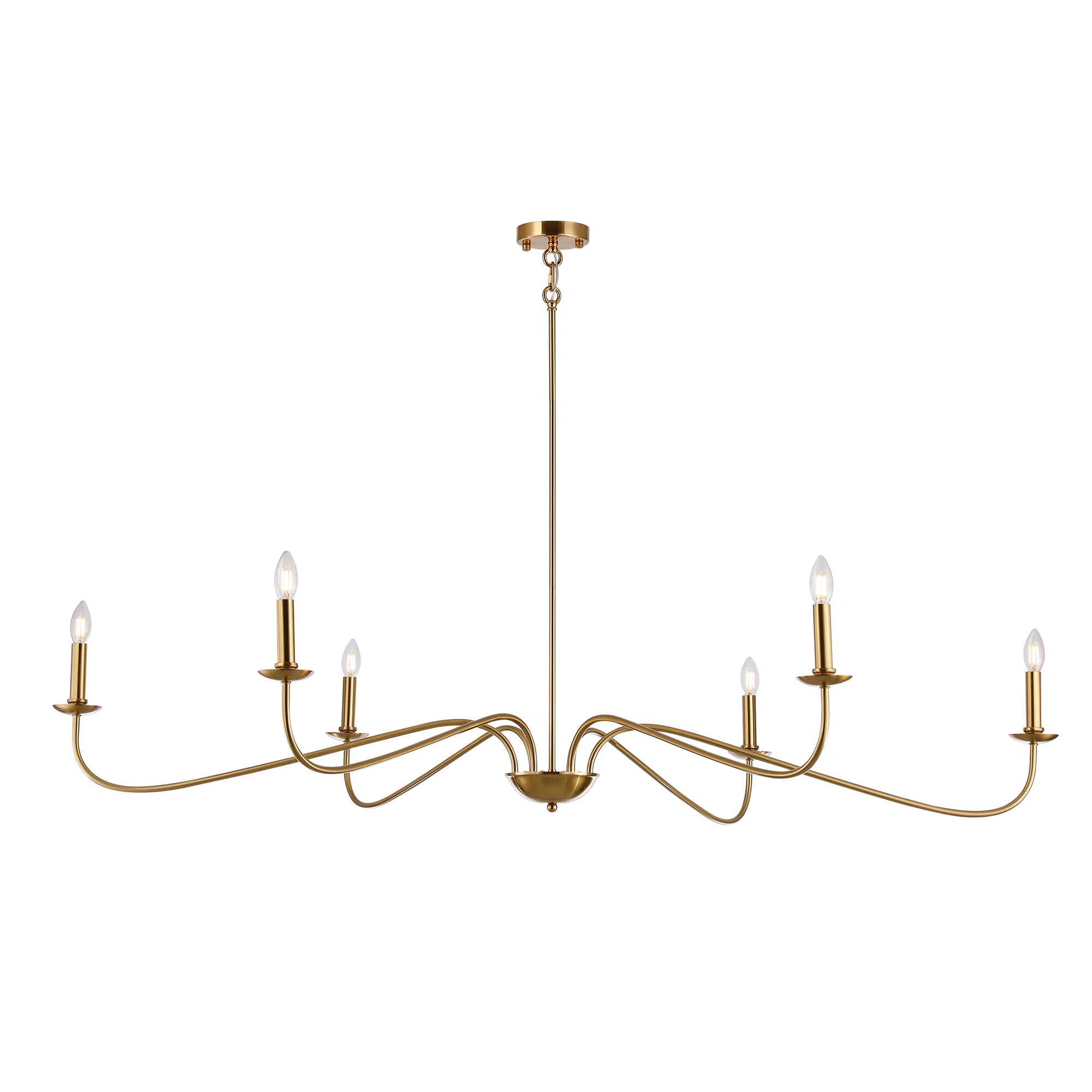 Wrought Studio Emaani 6-Light Candle Chandeliers 64-Inch Width French Chic Style | Wayfair | Wayfair North America