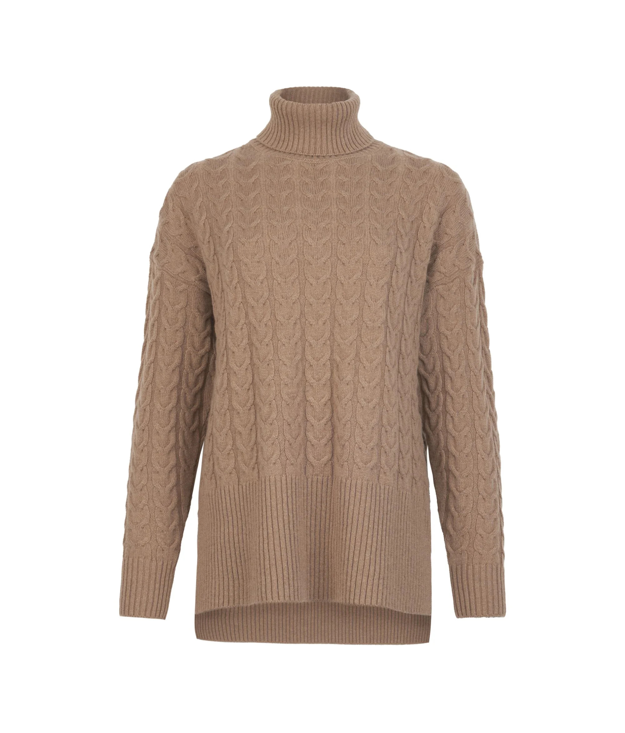 Ultrasoft Cashmere cable-knit turtleneck sweater | Falconeri