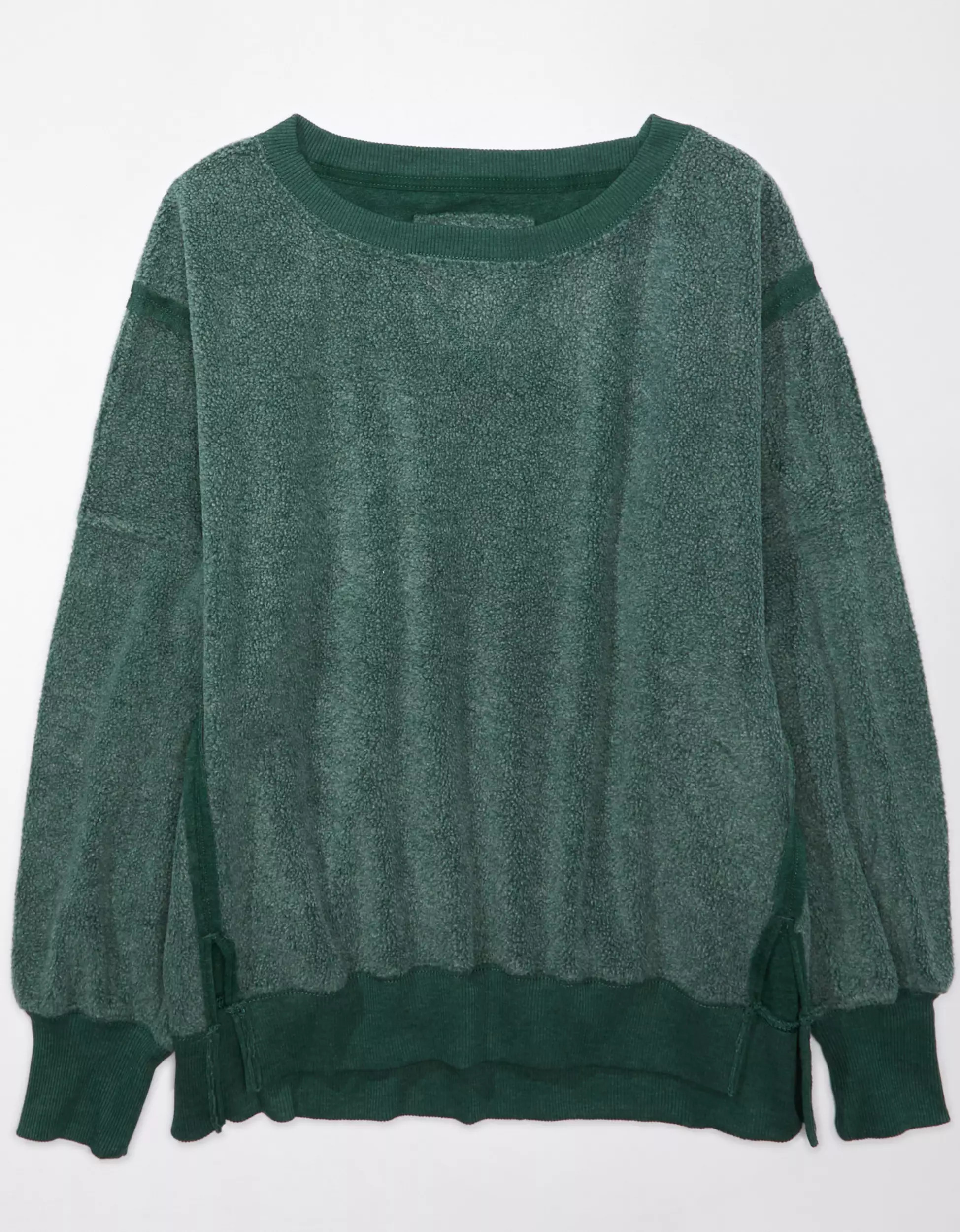 AE Oversized Big Hug Reverse Fleece Sweatshirt | American Eagle Outfitters (US & CA)