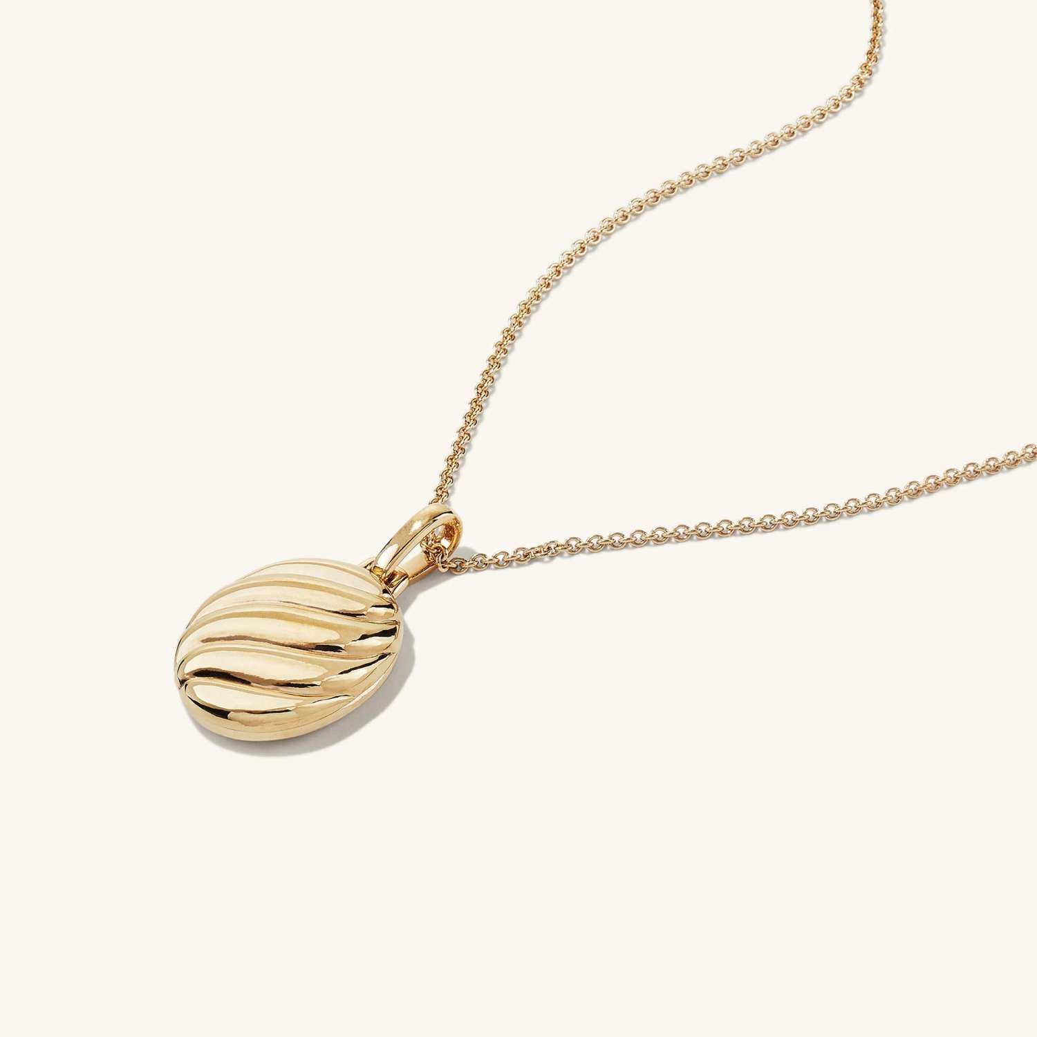 Croissant Oval Locket Necklace | Mejuri (Global)