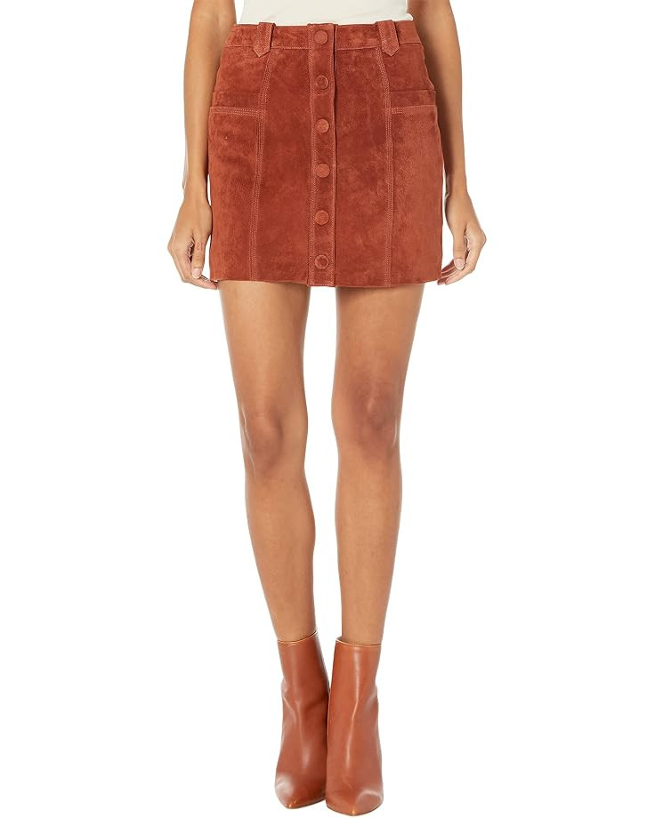 Blank NYC Real Suede Button Front Closure Miniskirt in Sun Valley | Zappos