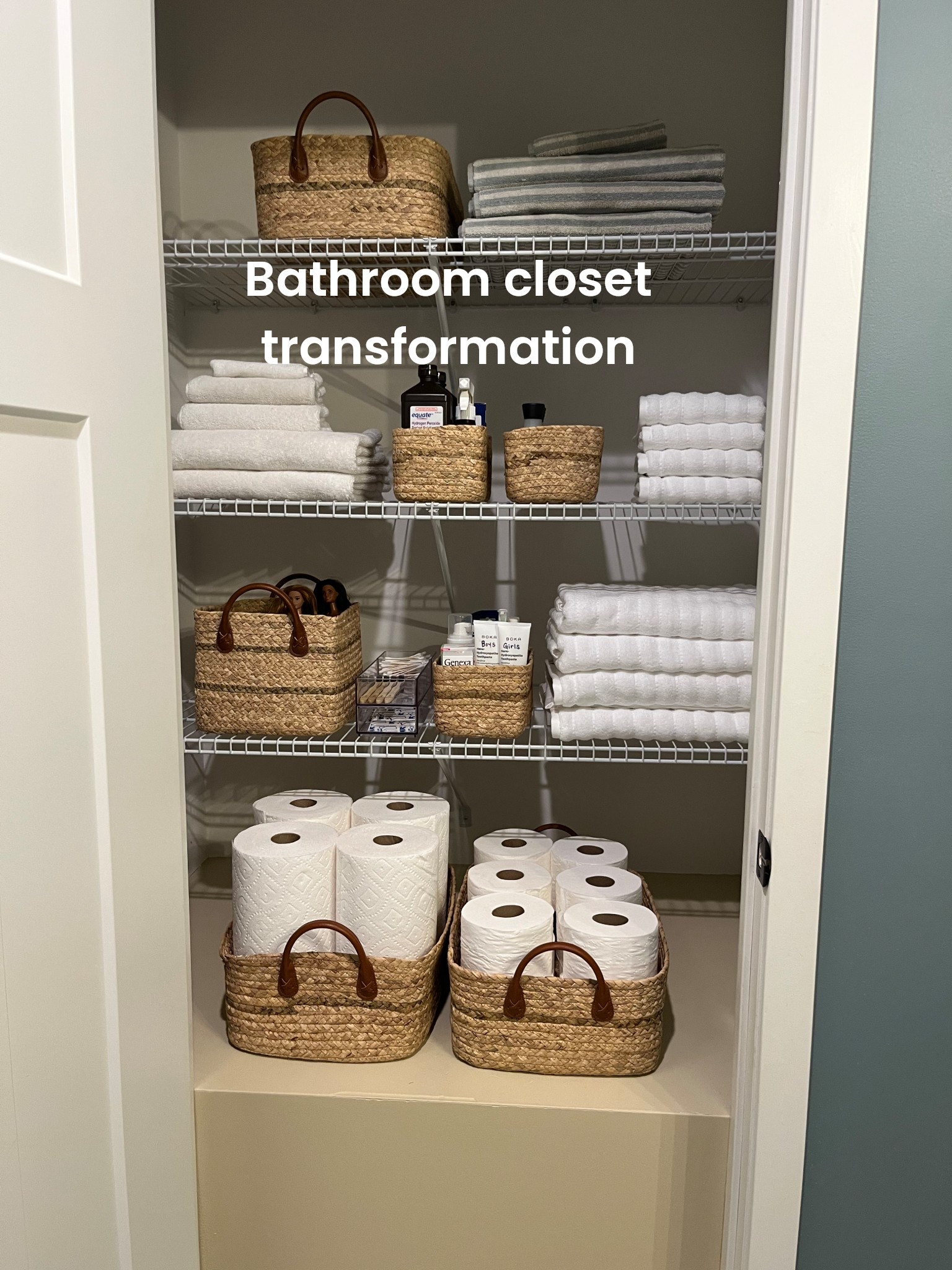 A simple bathroom closet transformation that made all the difference! 

Bathroom closet. Kids bathroom. Bathroom storage. Bathroom closet organization. LTK Home. Target finds. LTK finds under $50. LTK family. Family closet. Bathroom organizing. 

#LTKFamily #LTKFindsUnder50 #LTKHome