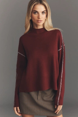 The Carys Mock-Neck Sweater by Maeve | Anthropologie (US)