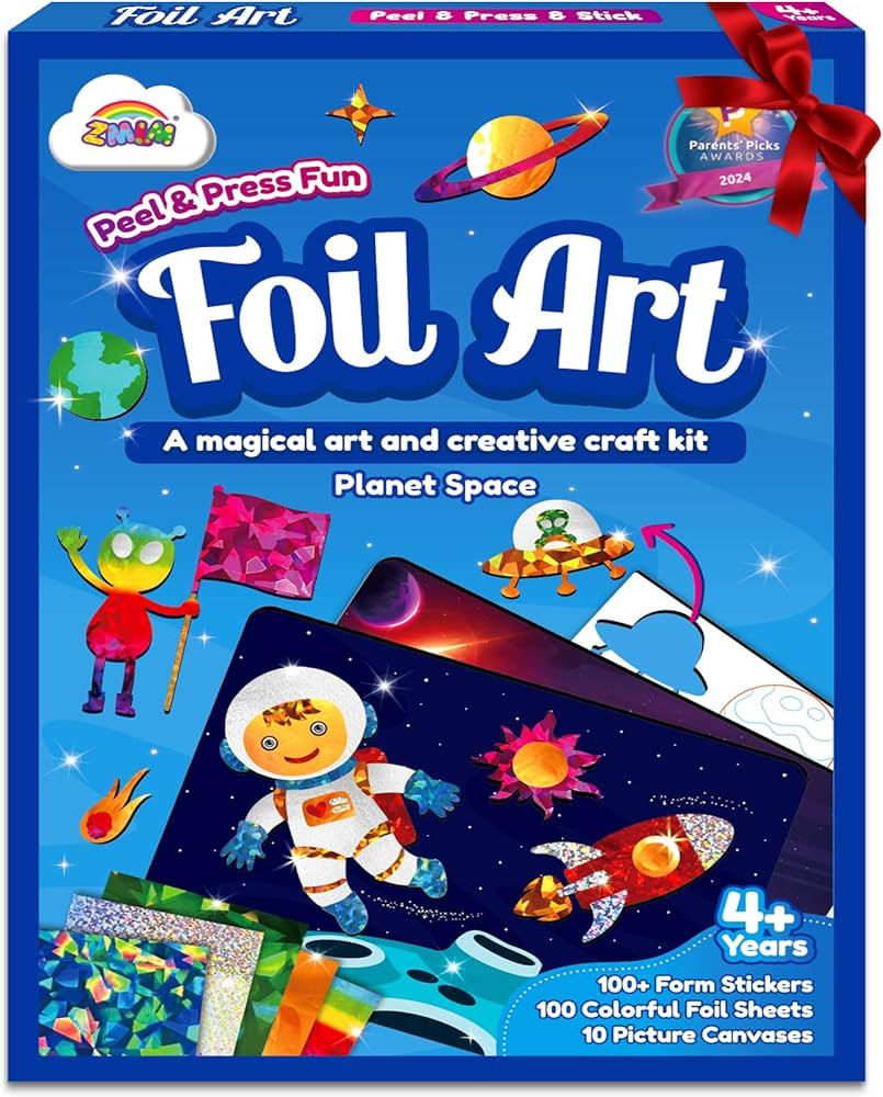 ZMLM Arts & Crafts Kit for Kids: Foil Art Planet Space for 4 5 6 7 8 9 Year Old Boys and Girls - ... | Amazon (US)