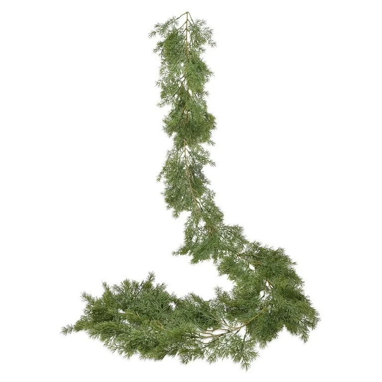 TETOU 6ft Christmas Pine Cypress Artificial Greenery Garland, Fake Pine Christmas Garland for Hol... | Walmart (US)