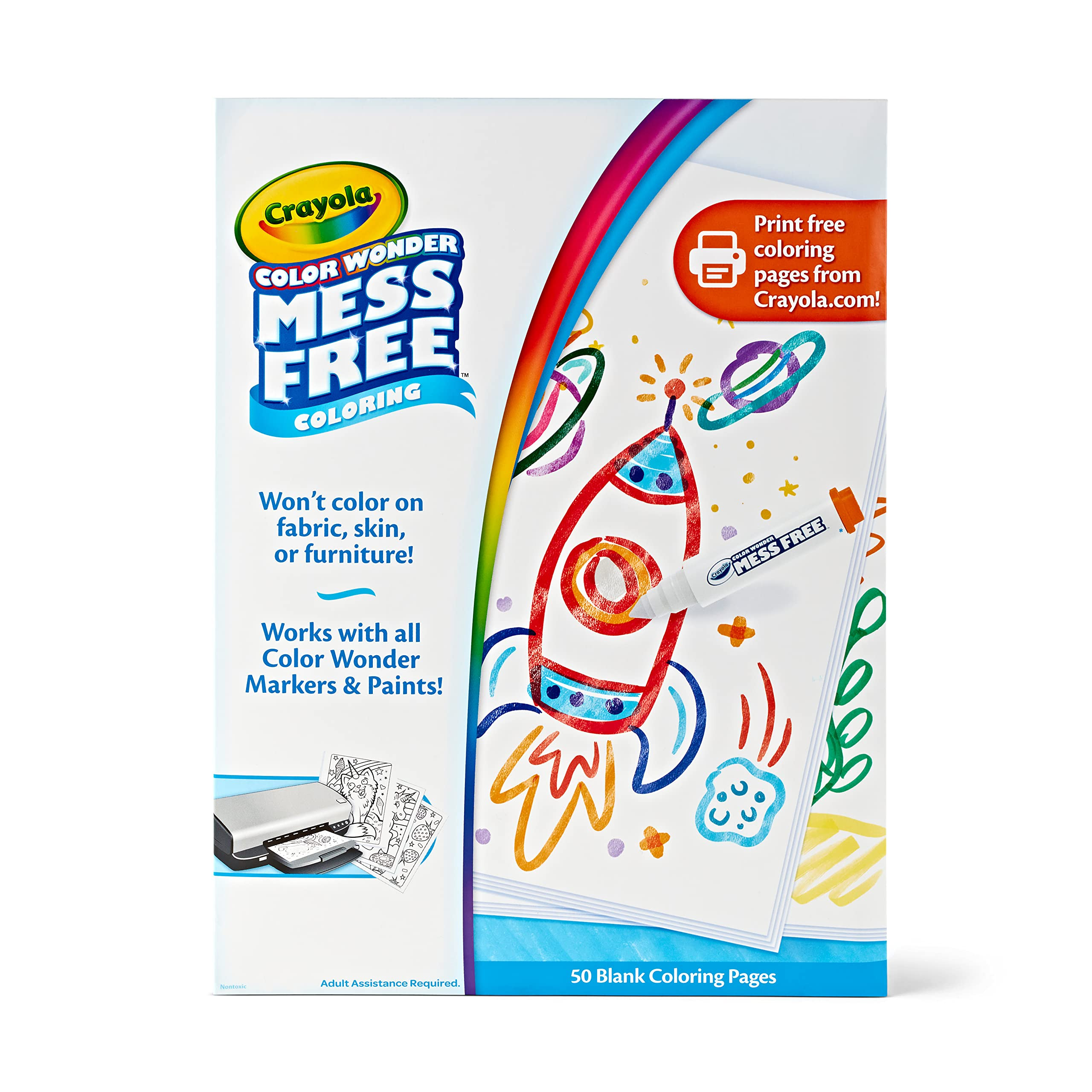 Crayola Color Wonder Mess Free Coloring Pages (50ct), Create Your Own Coloring Pages, Blank Color... | Amazon (US)