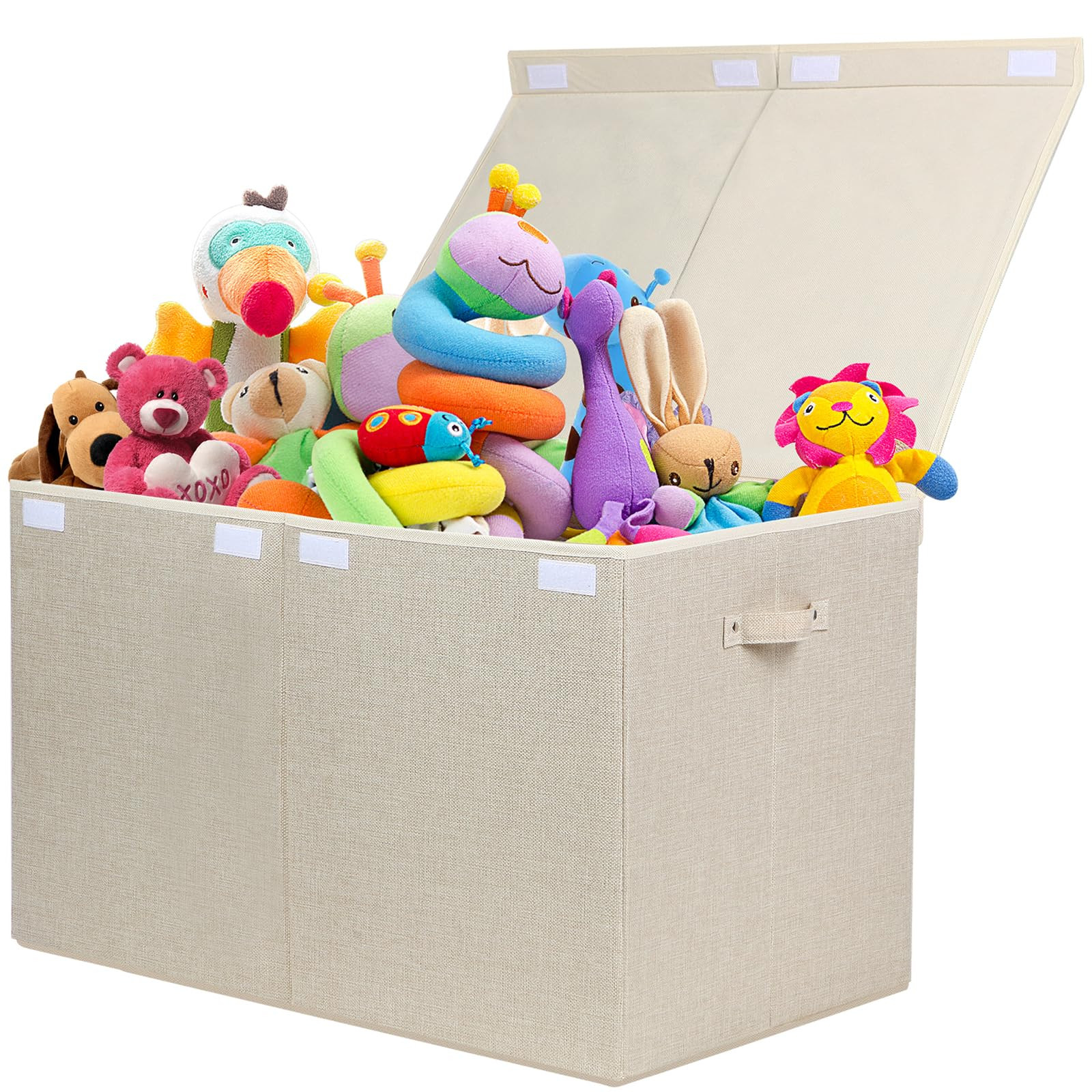 popoly 122L Large Toy Box Chest with Lid, Foldable Toy Storage Organizer Bin Boxes with Removable... | Amazon (US)