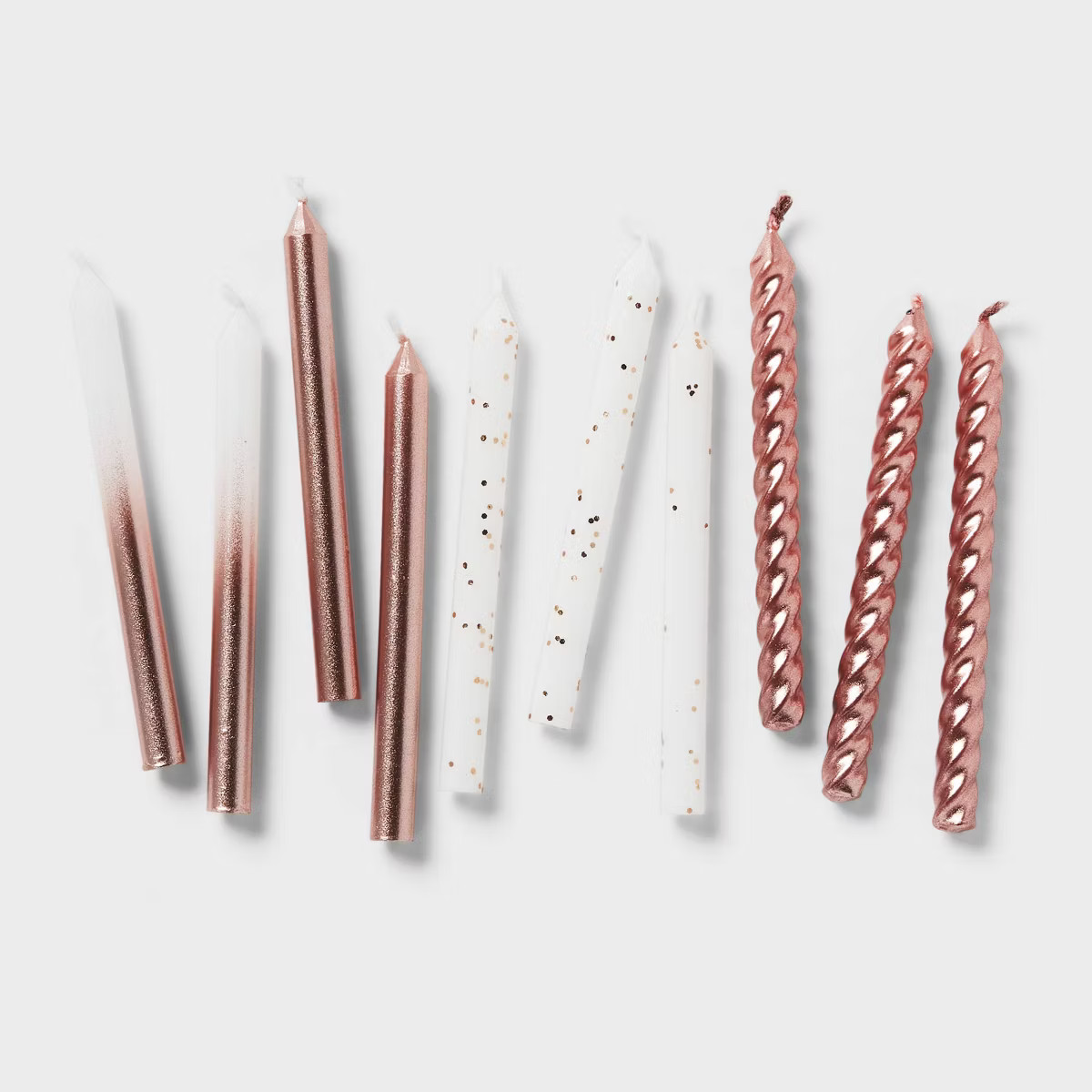 10ct Rose Gold Assorted Candles - Spritz™ | Target