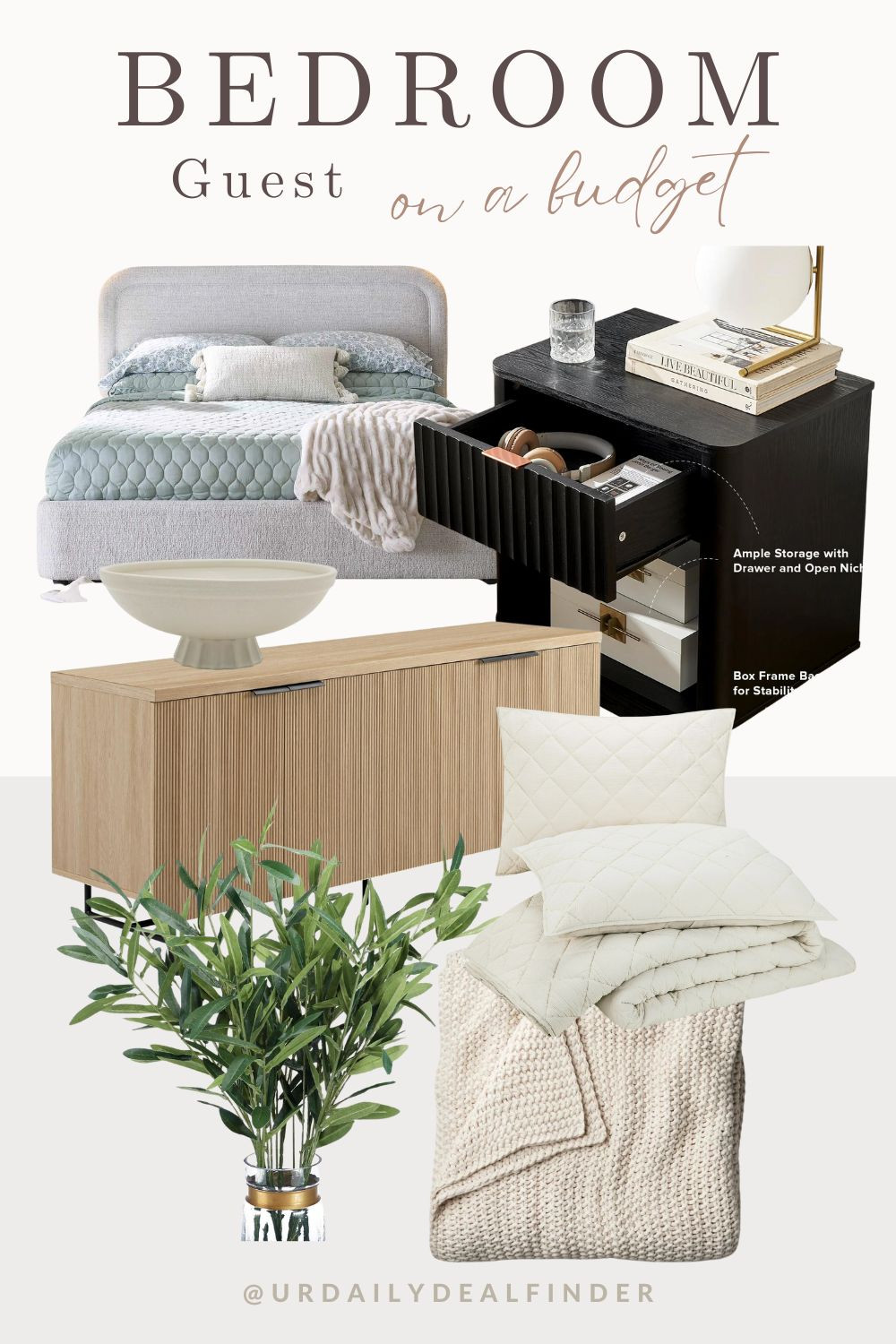 A look into our guest room! Where I used affordable finds without sacrificing style! From Walmart, Amazon and Target! From the designer look for less bed, to cozy and affordable bedding and plenty of storage. Perfect for a refresh just in time for hosting friends and family


Shop MORE Deals on my IG @urdailydealfinder:
1. Tap “Top Deals” in my bio
2. Shop all my Posts in bio 🔗

👉Daily Deals & Promo Codes in my stories!! IG @urdailydealfinder 

 #LTKSeasonal #LTKHome #LTKFamily