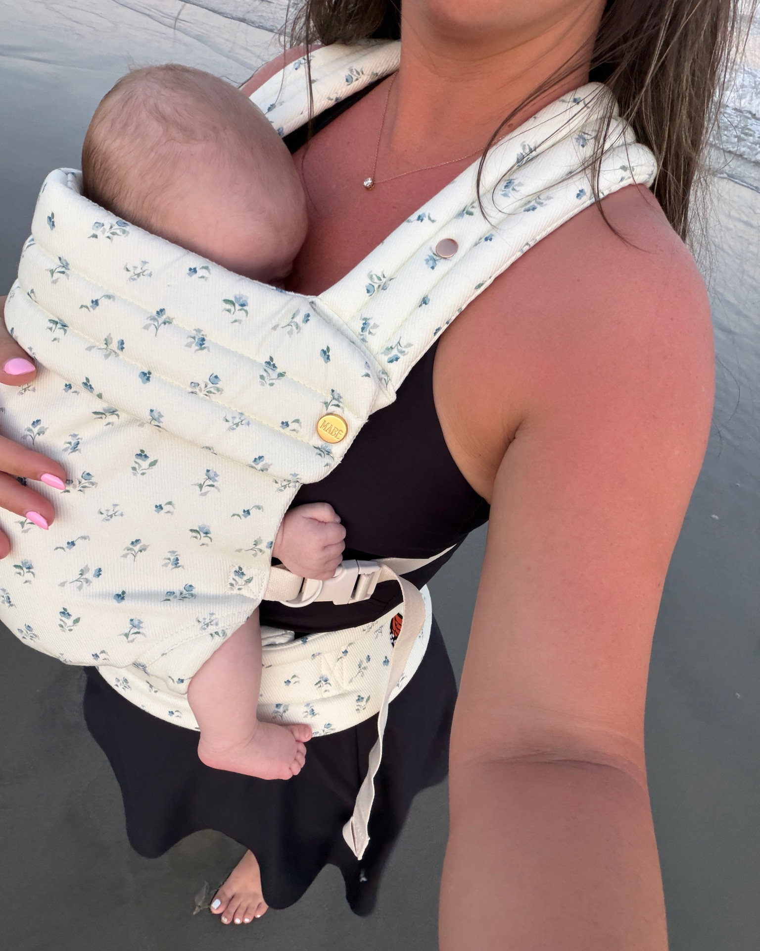 The best baby carrier! I’ve tried some baby wraps but this Mabe carrier is so comfortable and easy to put on and Ella loves it! It looks like they are out of this pattern, but they have so many cute colors!