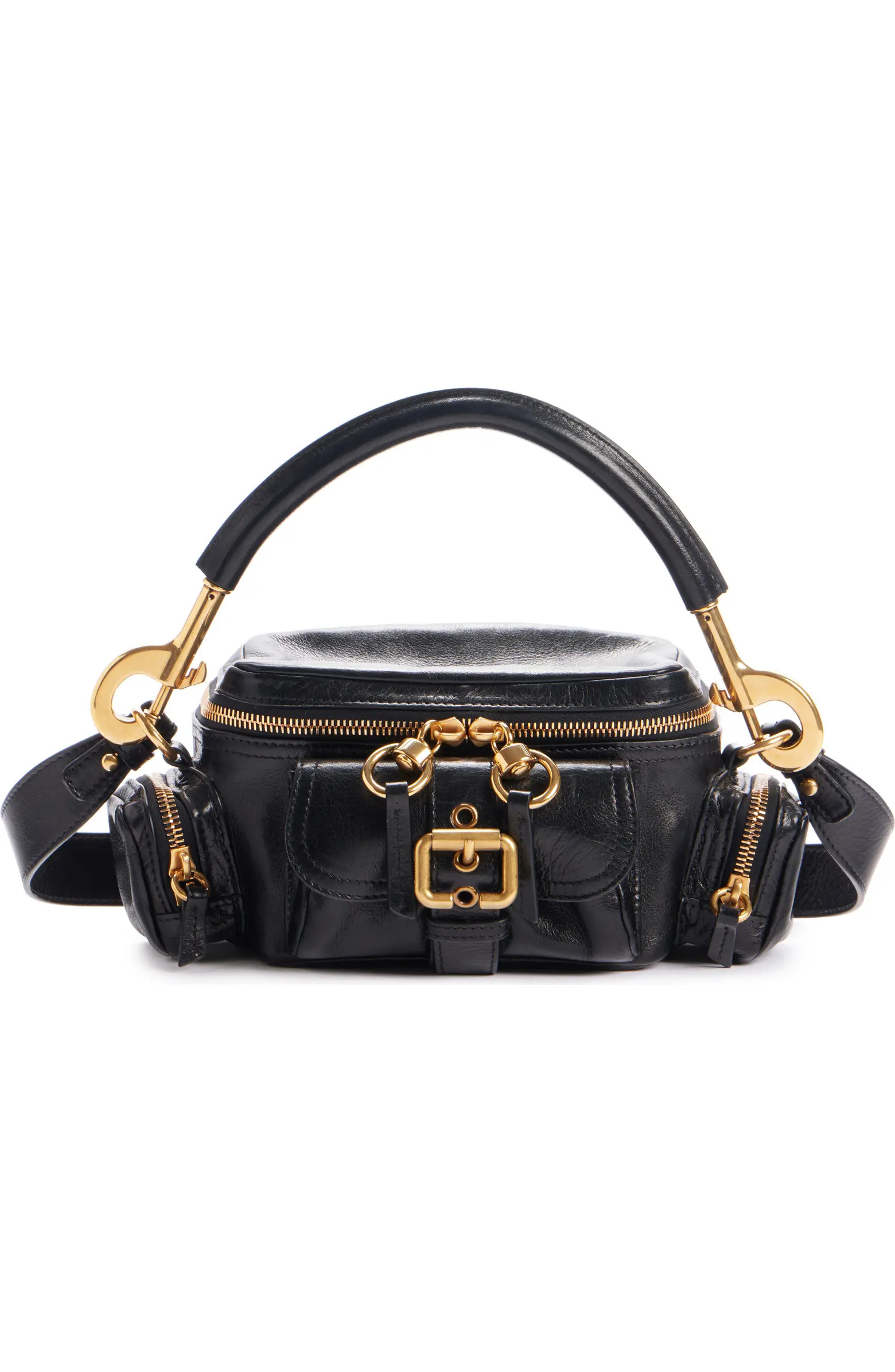 Small Camera Leather Top Handle Bag | Nordstrom
