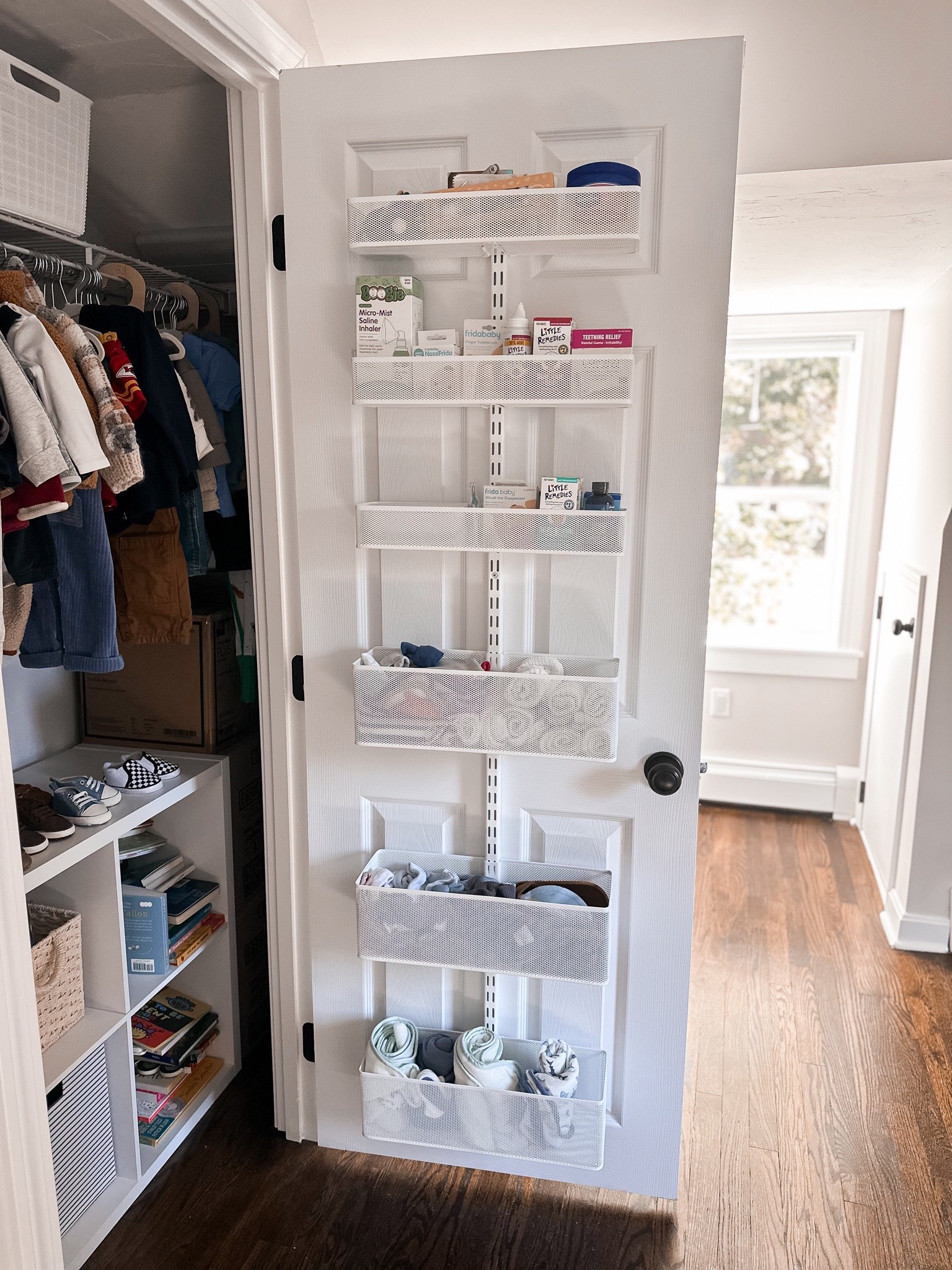 Brooks’ nursery closet storage organization is 30% off today! We LOVE having this in his nursery for extra storage and to keep things organized. We have the mesh baskets. 

Storage, nursery storage, nursery decor, nursery closet system, boy nursery, girl nursery

#LTKsalealert #LTKkids #LTKbaby