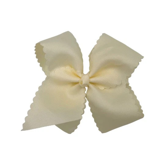 Scalloped Ribbon Bows 6 inch | Little Lopers
