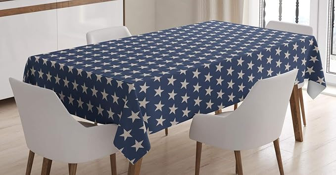 Ambesonne Star Tablecloth, Patriotic Star of The American Flag Independence Themeds of Freedom, D... | Amazon (US)