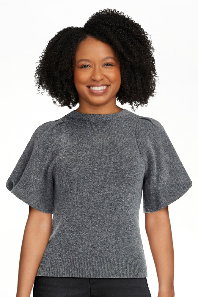 Scoop Women's and Women's Plus Sweater Top with Puff Sleeves, Lightweight, Sizes XS-4X - Walmart.... | Walmart (US)