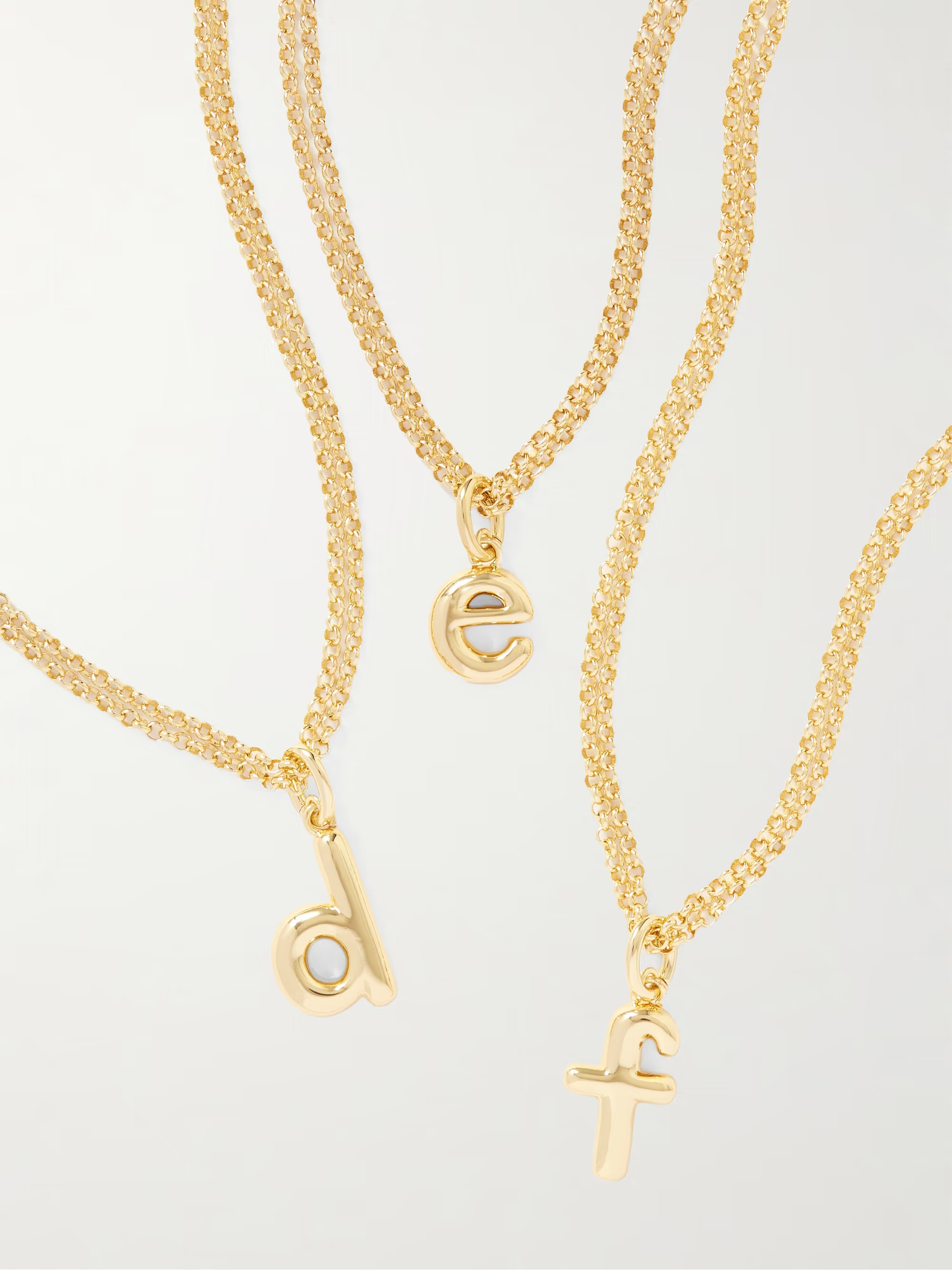 The Puffy Initial gold-tone necklace | NET-A-PORTER (UK & EU)