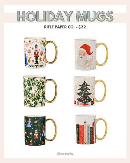 I can't even deal with how cute these holiday mugs are from Rifle Paper Co. I LOVE the nutcracker prints and the winking Santa. Only $22. 

#LTKGiftGuide #LTKHoliday #LTKHolidaySale