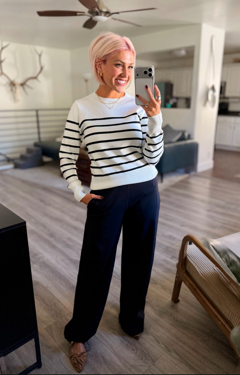 This comfy outfit is perfect for running errands or just lounging around the house! Sweater: Small // Pants: Medium // Shoes: TTS 

 #LTKootd #LTKOver40 #LTKSaleAlert