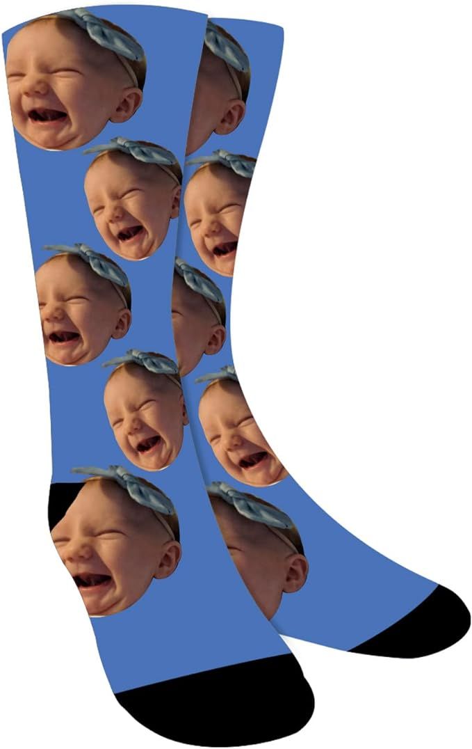 Custom Socks with Face Dog Socks, Your Photo on Personalized Socks with Picture for Men Women | Amazon (US)
