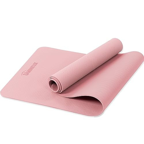Yoga Mat Non Slip, Pilates Fitness Mats, Eco Friendly, Anti-Tear 1/4" Thick Yoga Mats for Women, Exercise Mats for Home Workout with Carrying Sling and Storage Bag | Amazon (US)