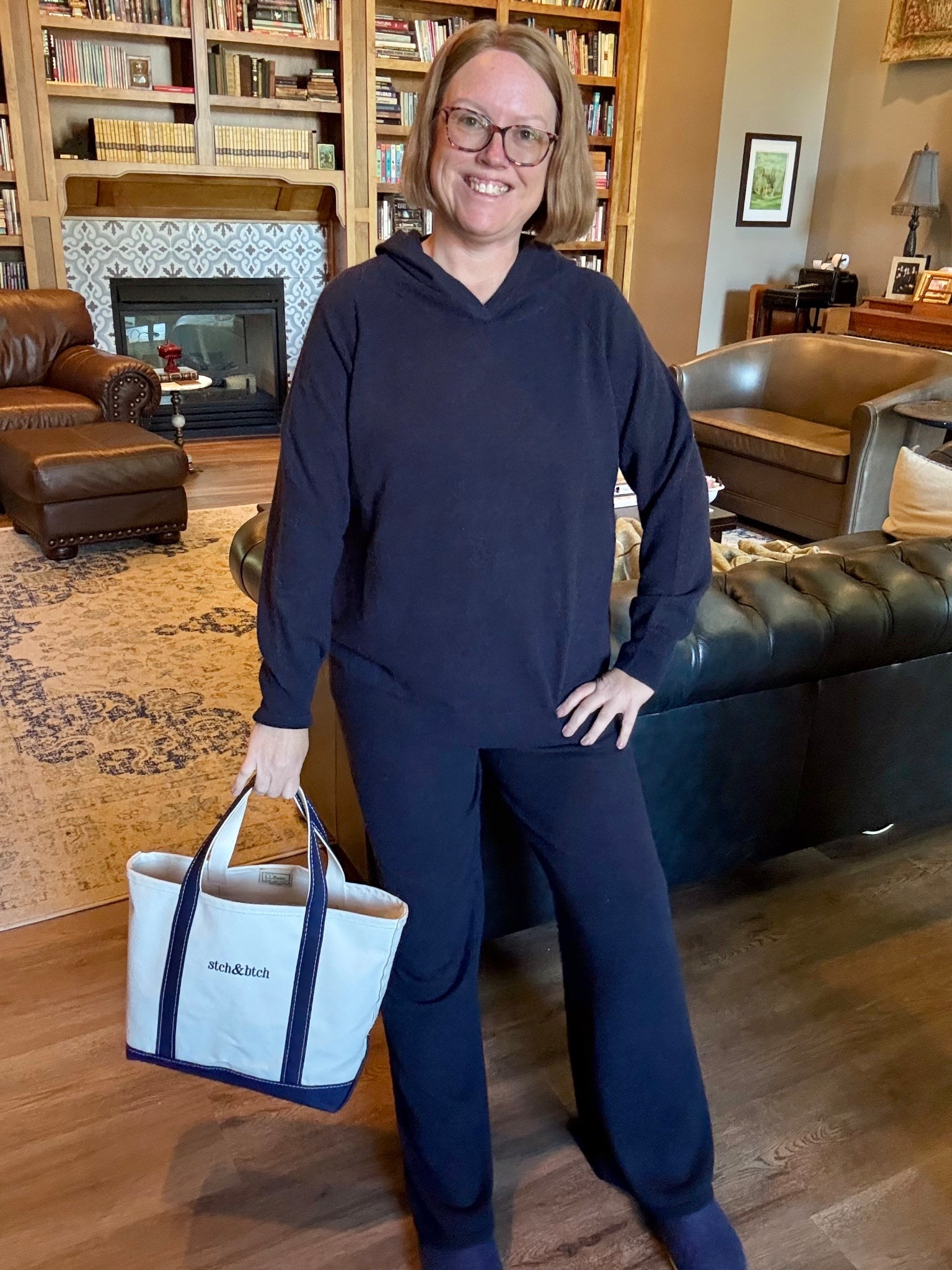 It’s cozy season! I invested in this cashmere lounge set from Tuckernuck and I’m having zero regrets! It’s lightweight but still cozy! Perfect for curling up on my couch with my needlepoint. It’s also nice enough to wear on a run to the coffee shop! I’m wearing an XL and I’m a size 16  #LTKItBag 

#LTKMidsize #LTKOver40