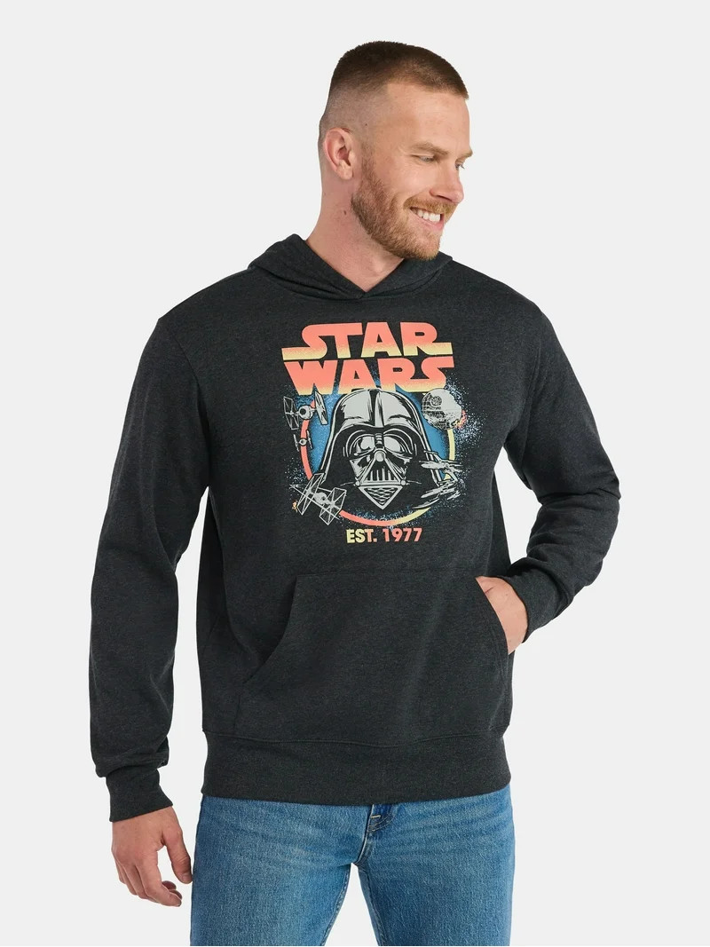 Star Wars Men's and Big Men's Darth Vader Graphic Hoodie, Sizes XS-3XL | Walmart (US)