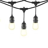 Mr Beams 2W S14 Bulb LED Weatherproof Outdoor String Lights, 48 feet, Black | Amazon (US)