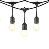 Mr Beams 2W S14 Bulb LED Weatherproof Outdoor String Lights, 48 feet, Black | Amazon (US)