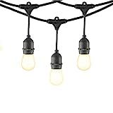 Mr Beams 2W S14 Bulb LED Weatherproof Outdoor String Lights, 48 feet, Black | Amazon (US)