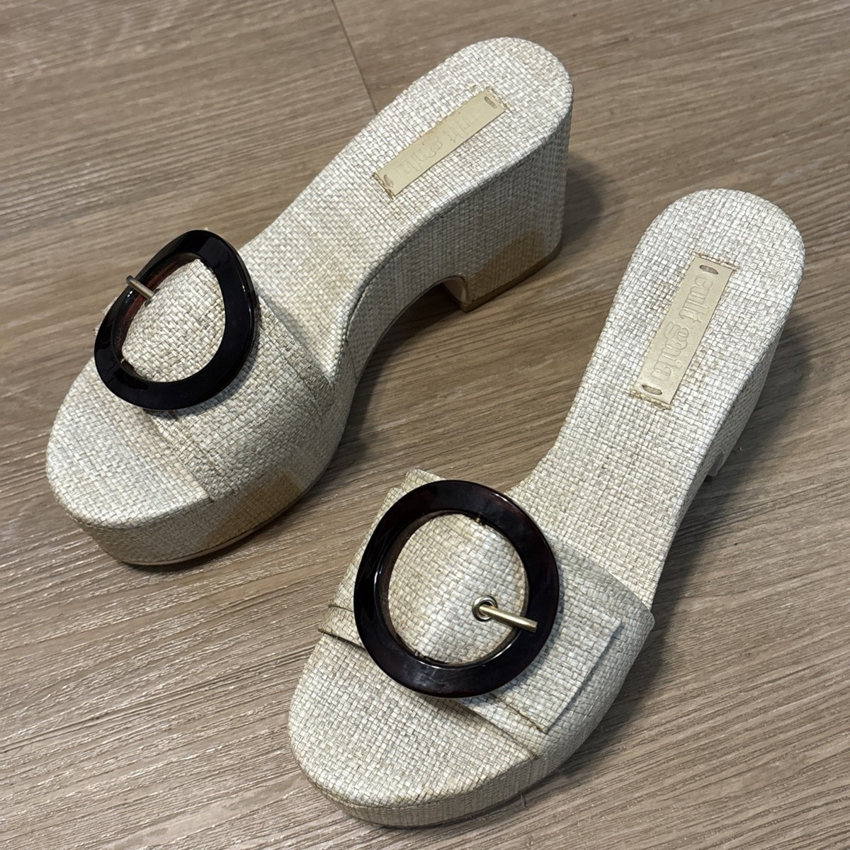 Cult Gaia Cleia Natural Raffia Platform slide Sandals Women’s EU 37 US 6.5 | eBay US