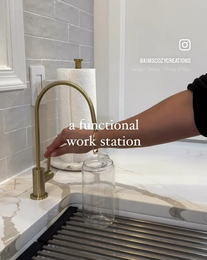 Creating the perfect balance of beauty and function in our kitchen! 🔥✨ 

The @ruvati fireclay sink is not only a timeless statement but a workhorse in the heart of the home. We loved the design of the sink and its ability to adapt with multiple accessories. 

Paired with the @zlinekitchen faucet and dedicated drinking faucet, this workstation takes efficiency and elegance to the next level. Whether meal prepping or washing up, this setup makes everything feel effortless

#KitchenGoals #FarmhouseStyle #FunctionalDesign #


#LTKFindsUnder100 #LTKHome #LTKFamily