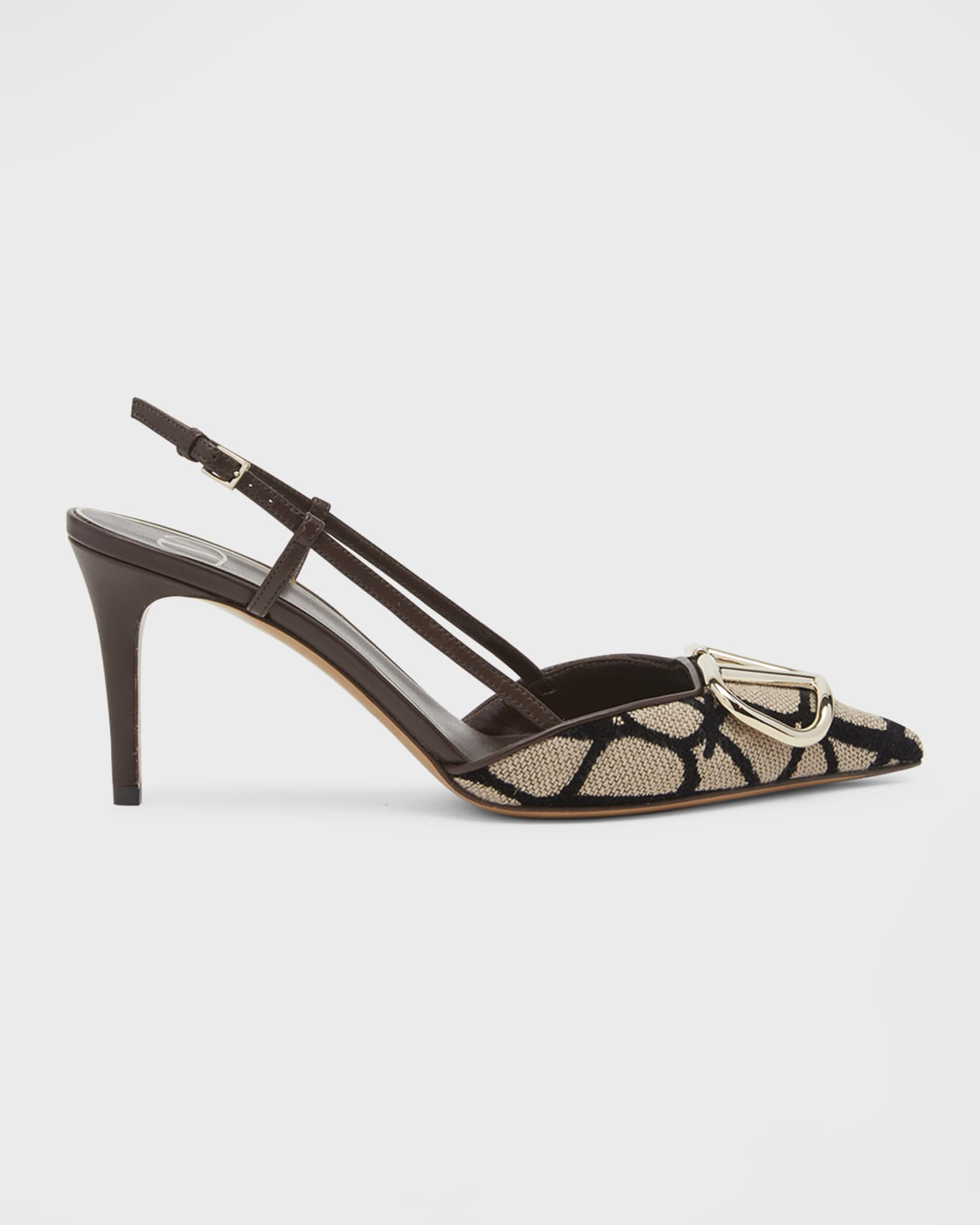 VLogo Toile Iconographe Slingback Pumps | Neiman Marcus