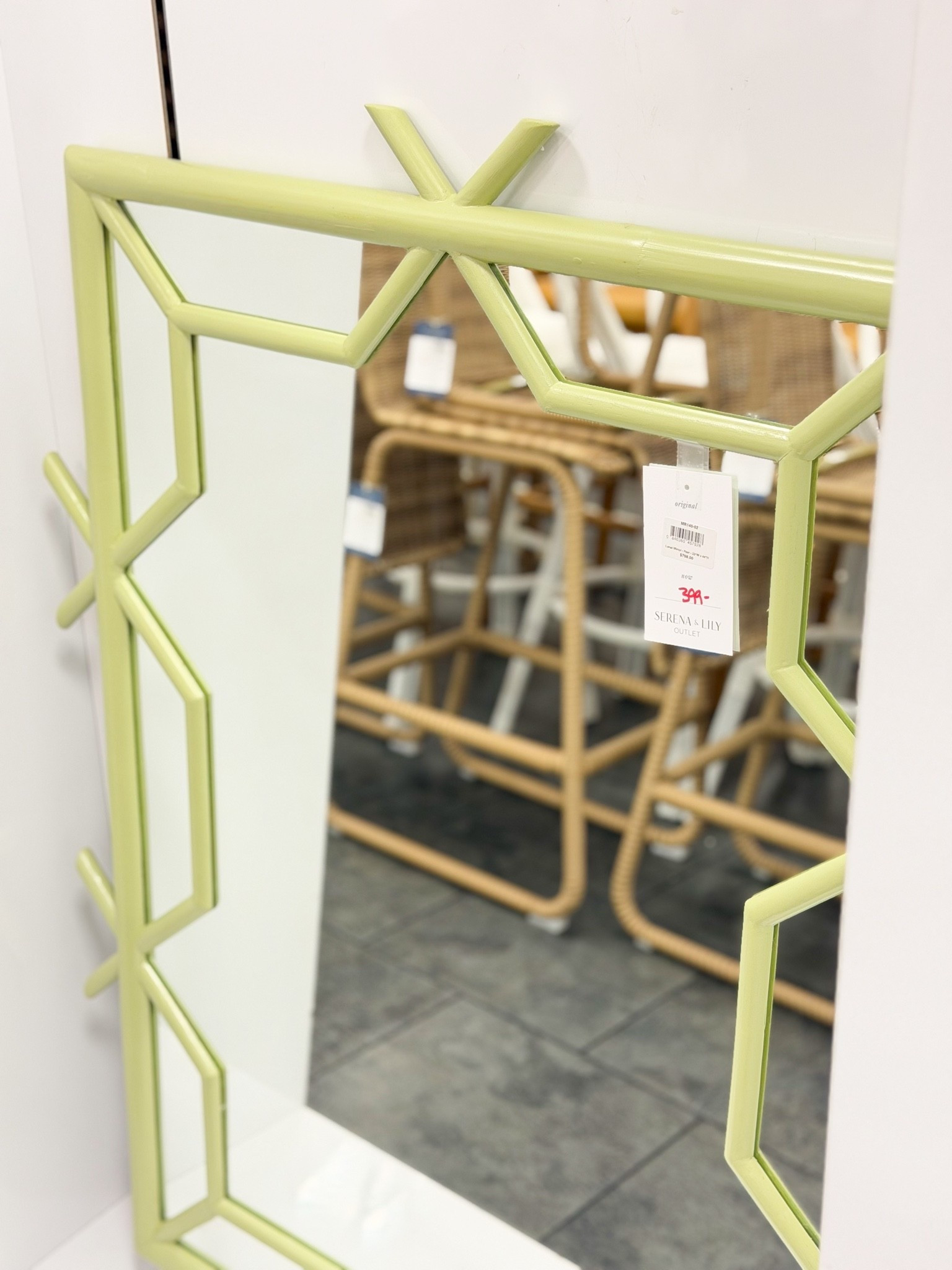 Found this mirror on sale for the same price that it was at the Serena and Lily outlet! 

Serena and Lily sale, Serena and Lily mirror, coastal Grandmillennial, classic coastal, Serena and Lily style, green mirror, designer mirror