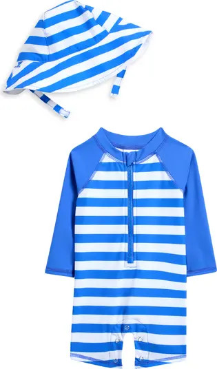 Tucker + Tate One-Piece Romper Swimsuit & Bucket Hat Set | Nordstrom | Nordstrom