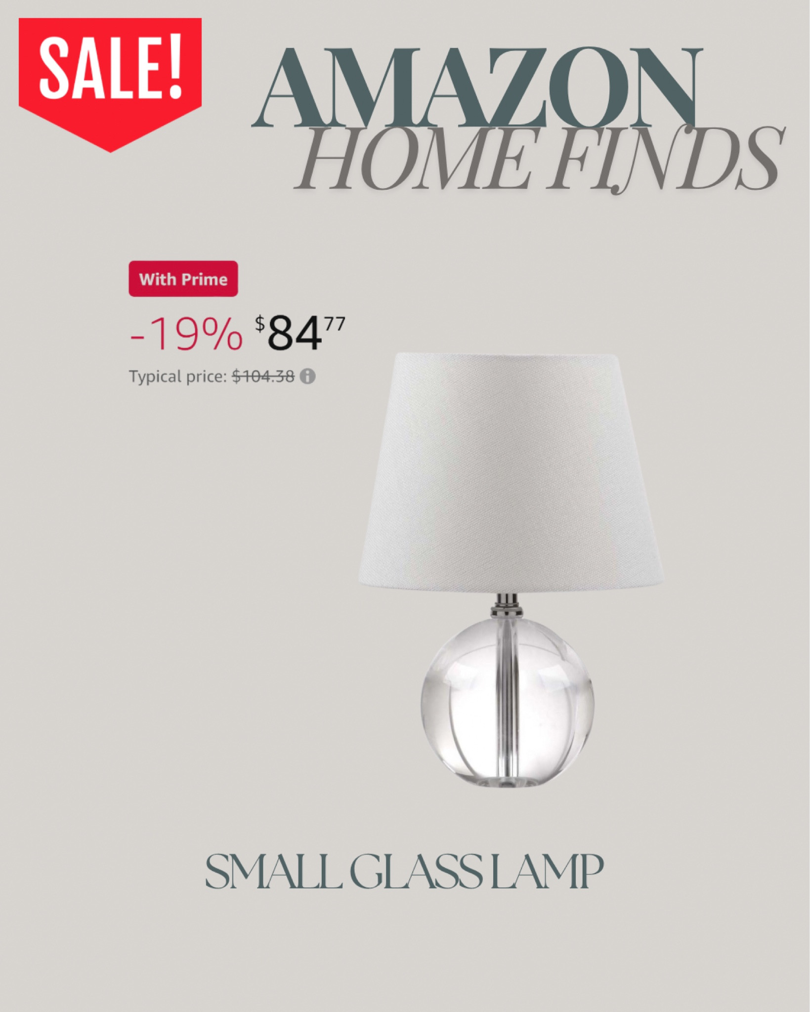 This mini glass lamp is on sale for under $100 on Amazon and is the perfect home decor addition! 

#LTKFindsUnder100 #LTKHome #LTKSaleAlert