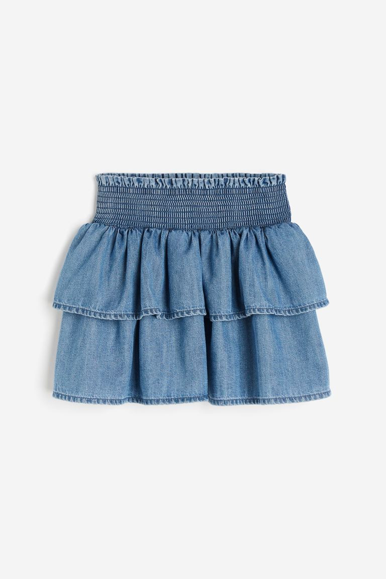 Tiered Denim Skirt - Denim blue - Kids | H&M US | H&M (US + CA)