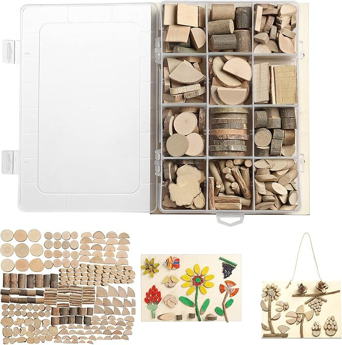 LAZACA Wood Craft Kits DIY for Kids Ages 5-10 Wooden Art Paint Bulk Crafts Garden Playset Loose P... | Amazon (US)