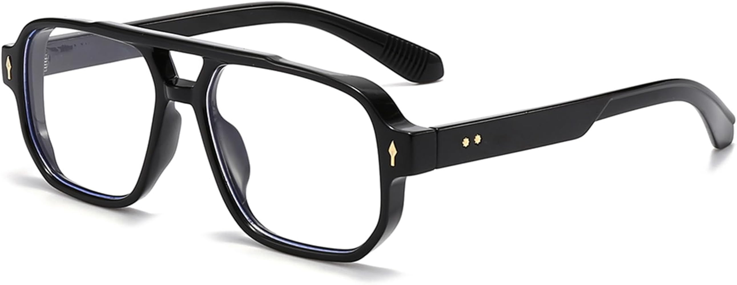 PORADAY Blue Light Blocking Glasses for Women Men 70s Retro Square Aviator Eyeglasses Rectangle C... | Amazon (US)