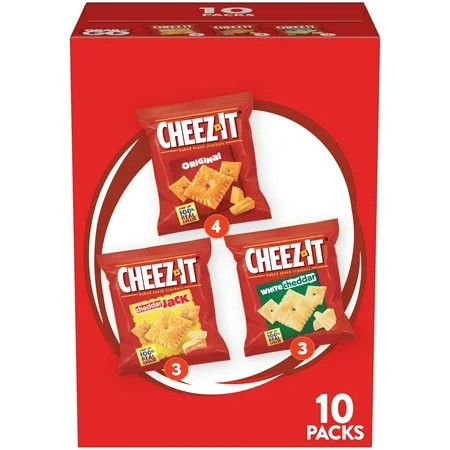 Cheez-It Variety Pack Baked Snack Crackers, Lunch Snacks, 10 Count | Walmart (US)