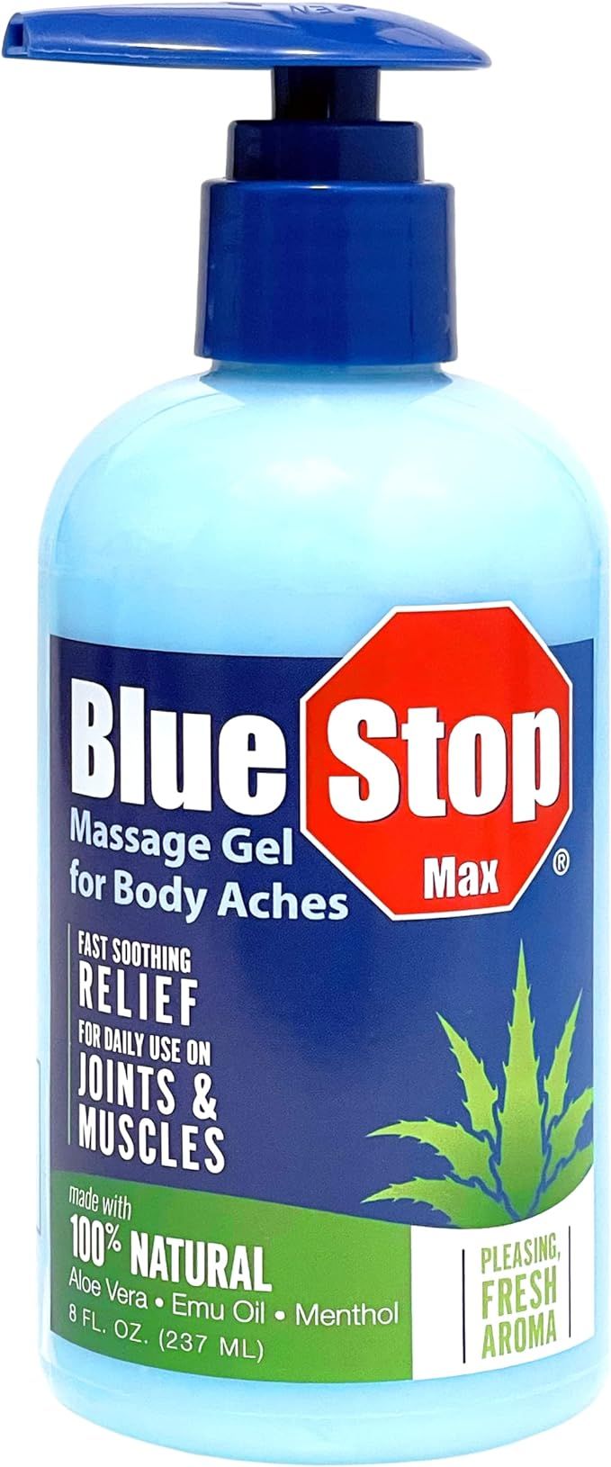 Blue Stop Max Muscle & Joint Relief Gel: Fast-Acting Sore Muscle, Back & Neck Relief Cream, Numbi... | Amazon (US)