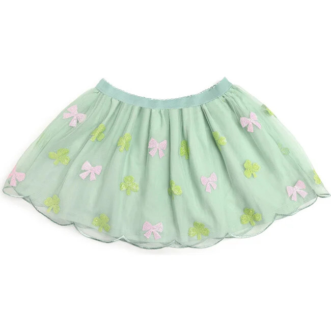 Sweet Wink | Shamrock Sequin St. Patrick's Day Tutu, Mint (Green, Size 12-24M) | Maisonette | Maisonette